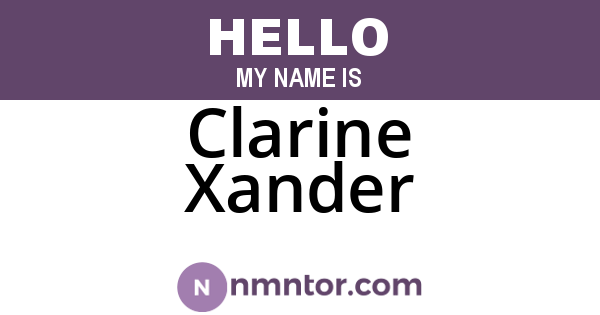 Clarine Xander