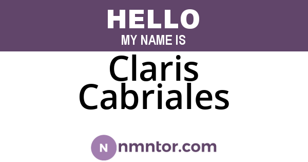 Claris Cabriales