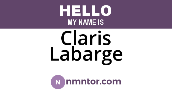 Claris Labarge