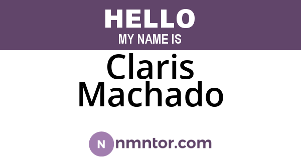 Claris Machado