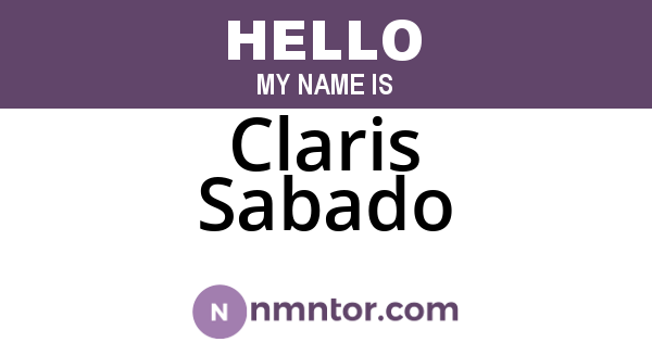 Claris Sabado