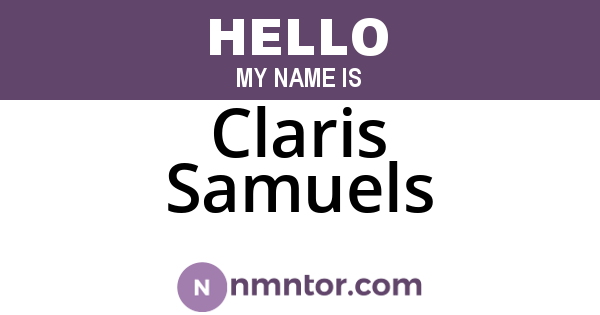 Claris Samuels
