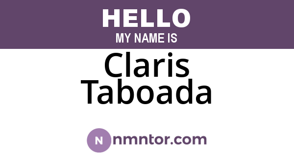 Claris Taboada