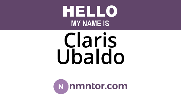 Claris Ubaldo