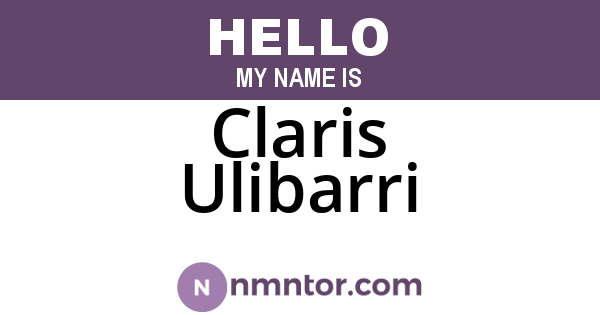Claris Ulibarri