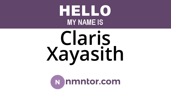 Claris Xayasith