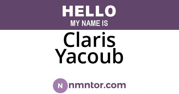 Claris Yacoub