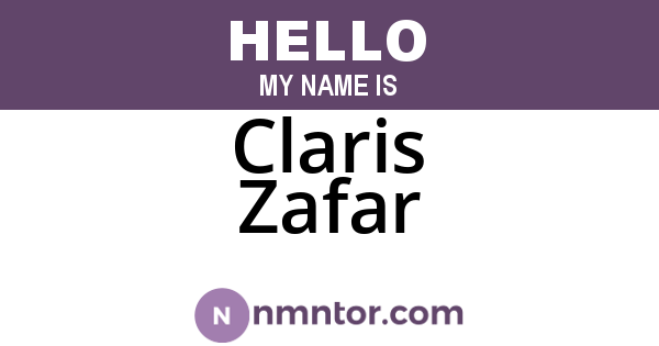 Claris Zafar