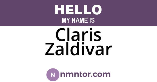 Claris Zaldivar
