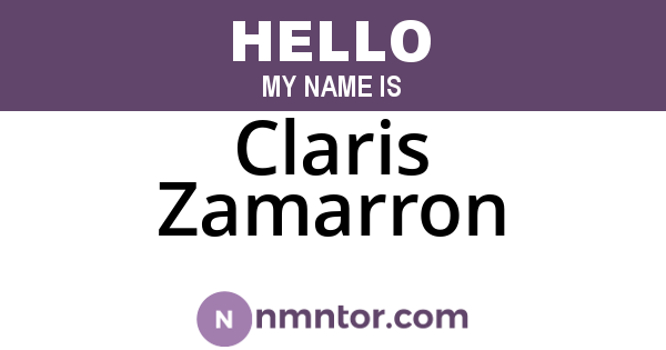 Claris Zamarron