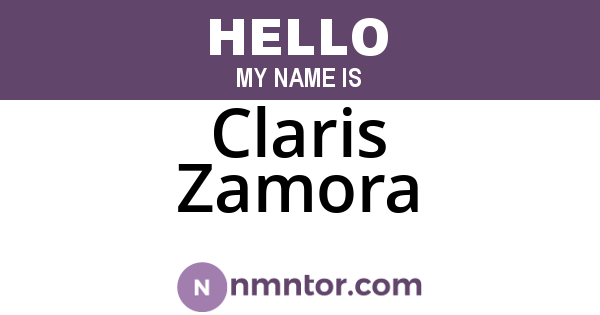 Claris Zamora
