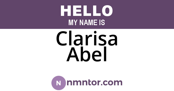 Clarisa Abel