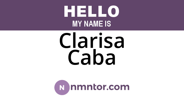 Clarisa Caba