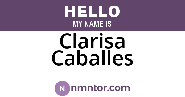 Clarisa Caballes