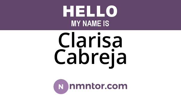 Clarisa Cabreja