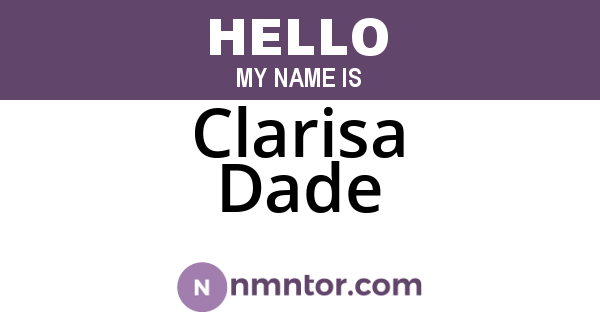 Clarisa Dade