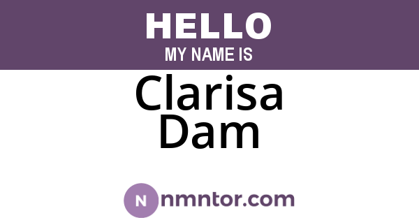 Clarisa Dam