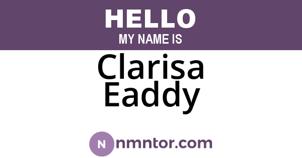Clarisa Eaddy