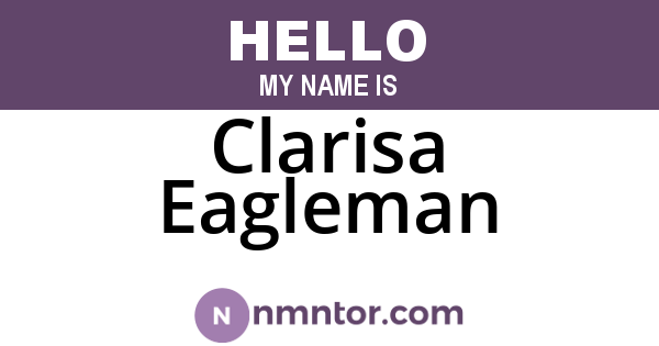 Clarisa Eagleman