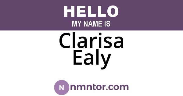 Clarisa Ealy