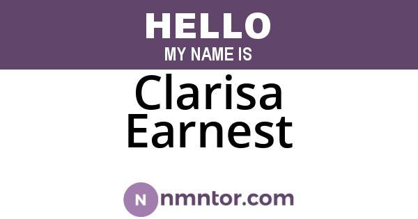 Clarisa Earnest