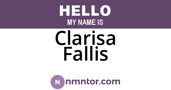 Clarisa Fallis