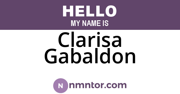 Clarisa Gabaldon