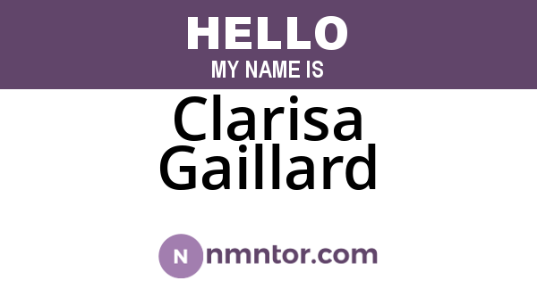 Clarisa Gaillard
