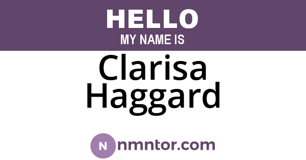 Clarisa Haggard