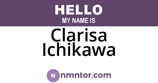 Clarisa Ichikawa