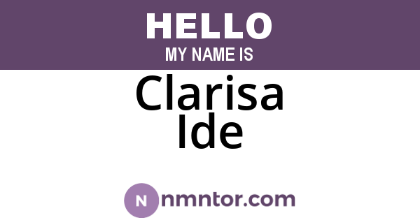Clarisa Ide