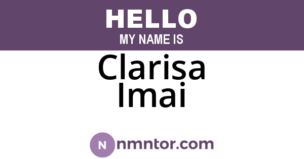 Clarisa Imai