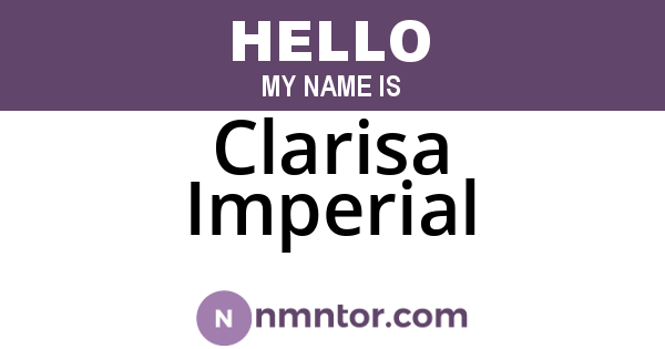 Clarisa Imperial