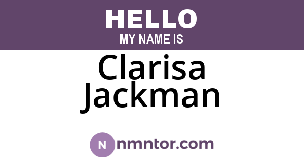Clarisa Jackman