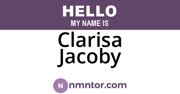 Clarisa Jacoby