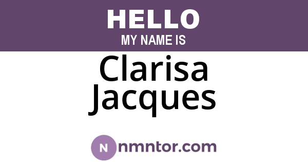 Clarisa Jacques
