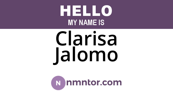 Clarisa Jalomo