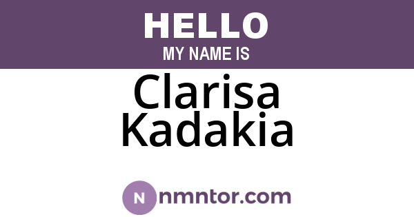 Clarisa Kadakia