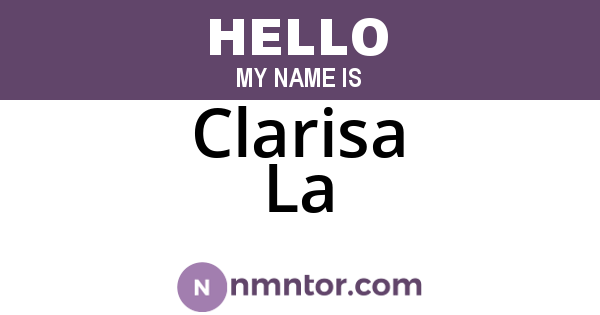 Clarisa La