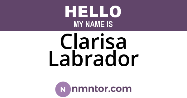 Clarisa Labrador