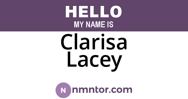 Clarisa Lacey