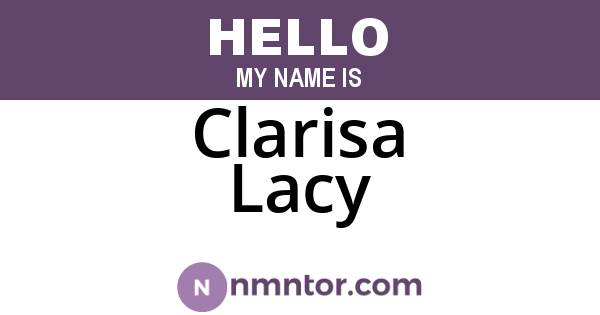 Clarisa Lacy