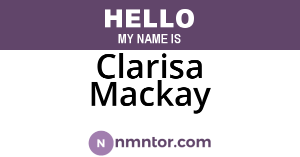 Clarisa Mackay