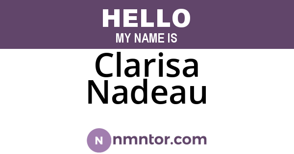Clarisa Nadeau