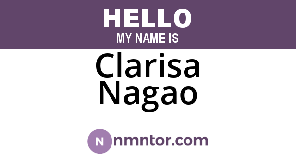 Clarisa Nagao