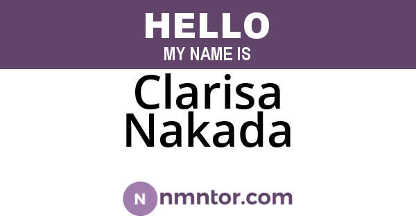 Clarisa Nakada