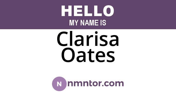 Clarisa Oates