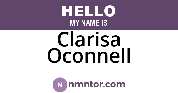 Clarisa Oconnell
