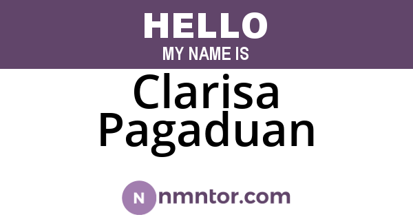 Clarisa Pagaduan