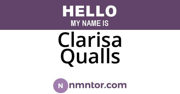 Clarisa Qualls